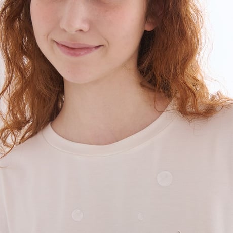 【 gelato pique 】 PWCT264260 ﾊﾞｽﾀｲﾑCATﾜﾝﾎﾟｲﾝﾄTｼｬﾂ IVR（size F）