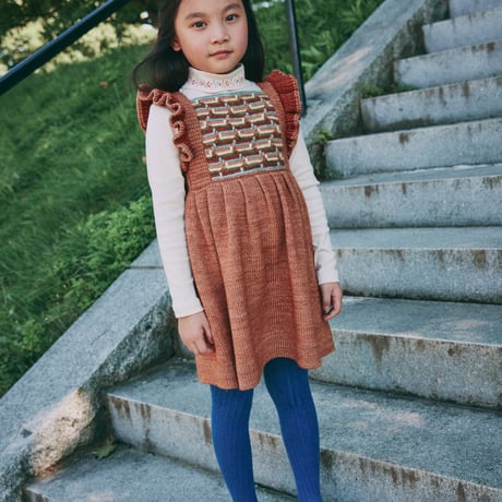 【Misha&Puff】STAIR STEP DRESS (ROSE GOLD)(4Y)