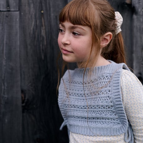 入荷後発送ご予約商品【 SOOR PLOOM 】POUF TEE, CROSS STITCH PRINT, TALC