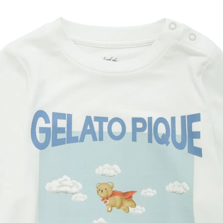 【 gelato pique 】PBCT264471 BABYﾋｰﾛｰﾍﾞｱﾜﾝﾎﾟﾛﾝｸﾞTｼｬﾂOWHT(size 80)