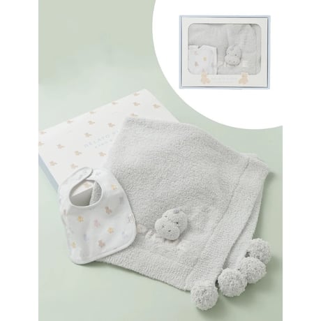【 gelato pique 】PBGG259067 BABYﾍﾞｱﾌﾞﾗﾝｹｯﾄ&ｽﾀｲ２点ｾｯﾄ ｷﾞﾌﾄBOX GRN(ﾀﾞｲﾅｿｰ)