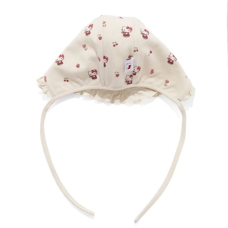 【 Jamie kay × HELLO KITTY 】JBGH264915 OC総柄プリントボンネット PNK（頭位46㎝前後）