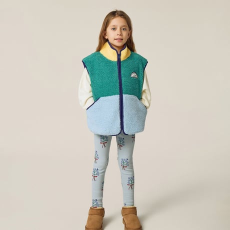 【The Campamento】 Green Teddy Vest - Green