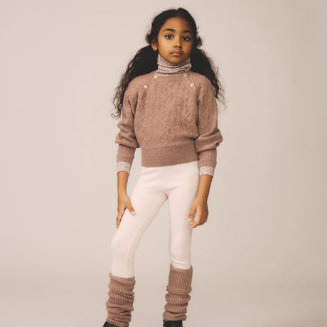 入荷後発送ご予約商品【 SOOR PLOOM 】POUF TURTLENECK, CALICO PRINT, PIGEON