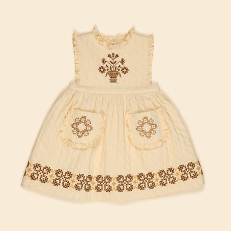 【 Apolina 】 IDA QUILTED DRESS - CREAM