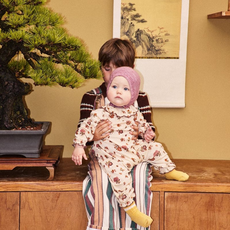 Misha&Puff】 BABY PIERROT ONESIE (STRING/ANTIQU