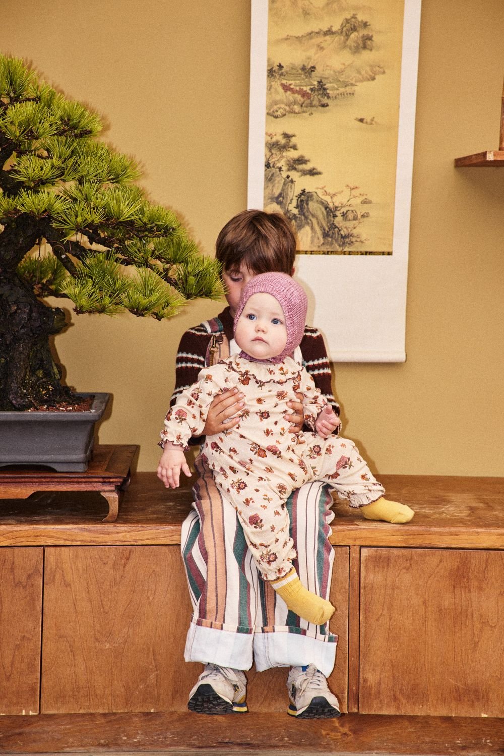 Misha&Puff】 BABY PIERROT ONESIE (STRING/ANTIQU