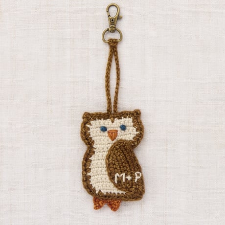 【Misha&Puff】 OWL BAG CHARM (NUTMEG)