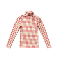 入荷後発送ご予約商品【 SOOR PLOOM 】POUF TURTLENECK, GINGHAM PRINT, LADYBIRD