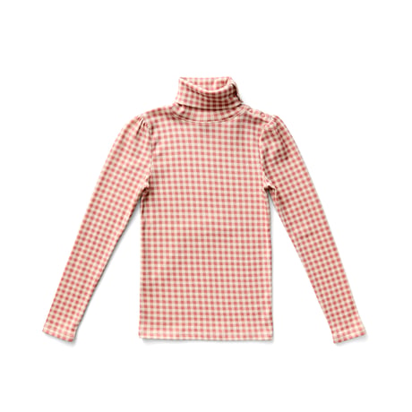 入荷後発送ご予約商品【 SOOR PLOOM 】POUF TURTLENECK, GINGHAM PRINT, LADYBIRD