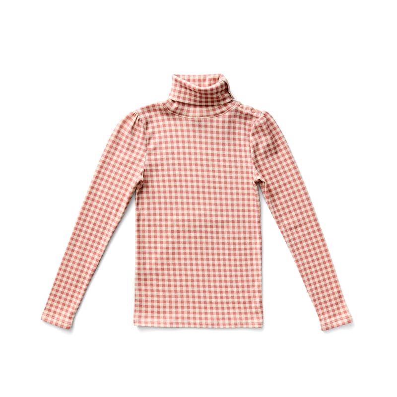 入荷後発送ご予約商品【 SOOR PLOOM 】POUF TURTLENECK, GINGHA