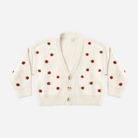 【 Rylee + Cru 】BOXY CROP CARDIGAN RUBY BOBBLE