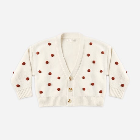 【 Rylee + Cru 】BOXY CROP CARDIGAN RUBY BOBBLE