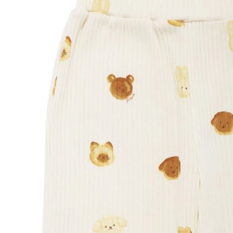 【 gelato pique 】PKCP264477 KIDSｱﾆﾏﾙﾌﾞﾚｯﾄﾞ柄ﾛﾝｸﾞﾊﾟﾝﾂ CRM (size 90-110)