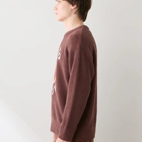 【 gelato pique 】PMNT264086 HOMMEﾍﾞﾋﾞﾓｺｱﾆﾏﾙﾌﾞﾚｯﾄﾞｼﾞｬｶﾞｰﾄﾞﾌﾟﾙｵｰﾊﾞｰ BRW (size M)