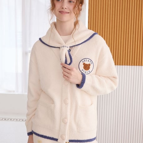 【 gelato pique 】PWNT264083 ﾍﾞﾋﾞﾓｺｱﾆﾏﾙﾌﾞﾚｯﾄﾞｶｰﾃﾞ&ｽｶｰﾌ CRM (size F)