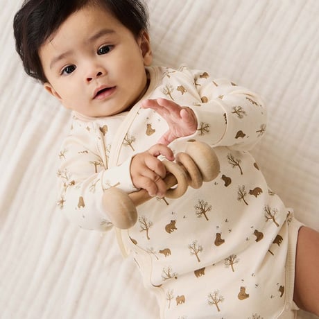 【 Jamie kay 】JBCO264020 OCﾍﾞｱ前あきﾎﾞﾃﾞｨｽｰﾂHoney Bear Cloud OWHT（size 70,80）
