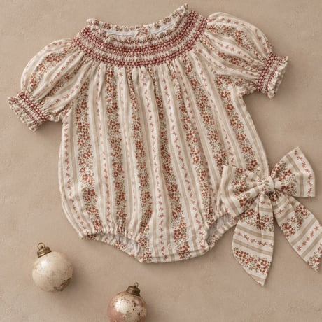 【 Rylee + Cru 】OVERSIZED BOW FLORAL STRIPE