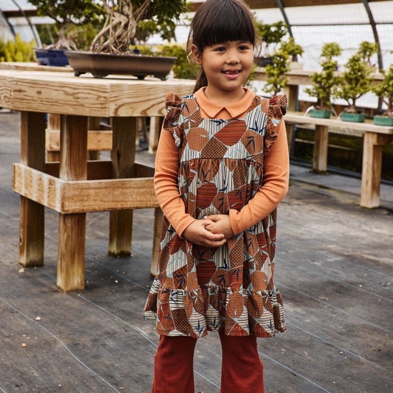 Misha&Puff】 RUFFLE SLEEVE DRESS (ROSE GOLD KYO