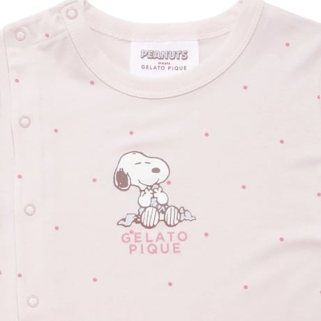 【 gelato pique 】 PBCO262494 PEANUTSBABYﾜﾝﾎﾟｲﾝﾄﾛﾝﾊﾟｰｽ CRM（size 70, 80）