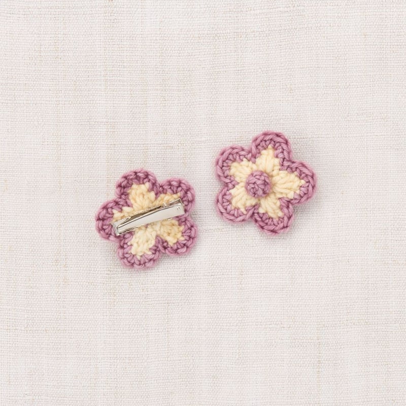 Misha&Puff】MEDIUM FLOWER CLIP SET (SHORTBREAD)