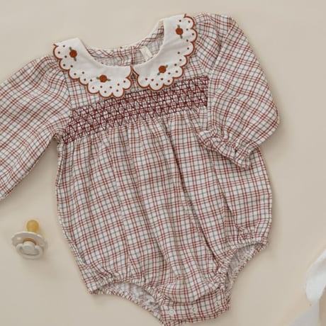 【Quincy Mae】CALLIE ROMPER CHRISTMAS PLAID