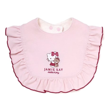 【 Jamie kay × HELLO KITTY 】JBGG264916 OCキティ刺繍フリルスタイ PNK