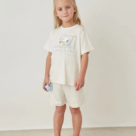 【 gelato pique 】 PKCT262490 【PEANUTS】KIDSﾜﾝﾎﾟｲﾝﾄT CRM（size 90-100）
