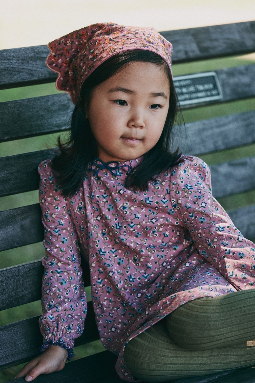 Misha&Puff】EMBROIDERED SCALLOP SCARF (ANTIQUE