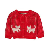 【hello Simone】Jeannette baby cardigan Kitty Cherry（24M）