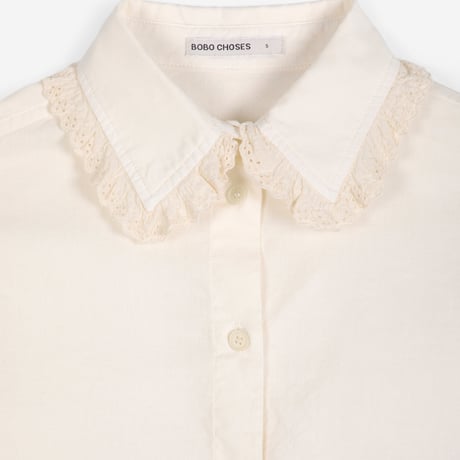 【BOBO CHOSES ADULT 】Lace ending poplin shirt　M ,L
