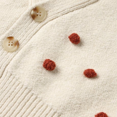 【 Rylee + Cru 】BOXY CROP CARDIGAN RUBY BOBBLE