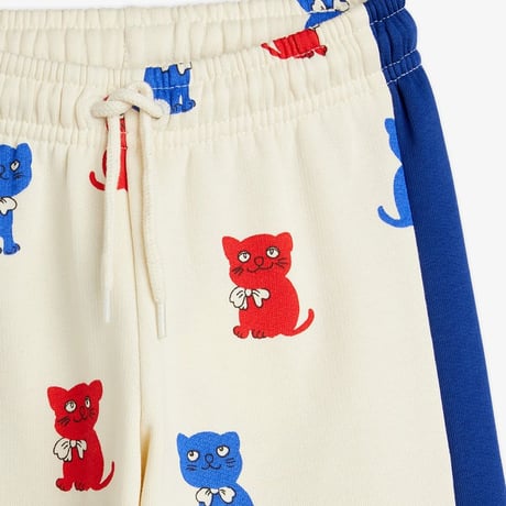 【 MINI RODINI 】Kittens aop sweatpants - Off-white