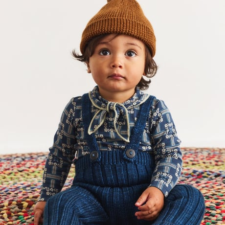 【Misha&Puff】BABY SCOUT ONESIE (MOONLIGHT RAILROAD FLORAL)