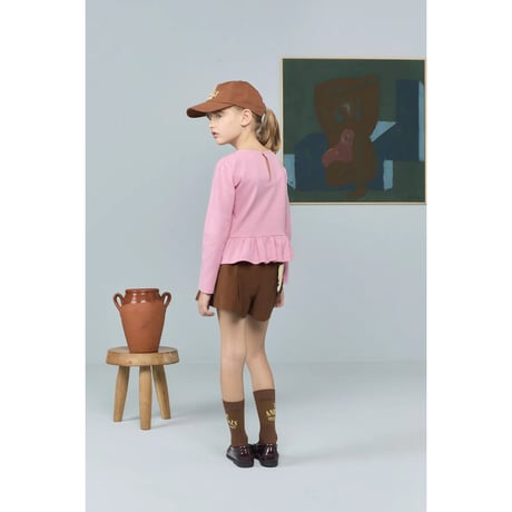 【The Animals Observatory】 PINK SCAMPER LONG SLEEVE T-SHIRT