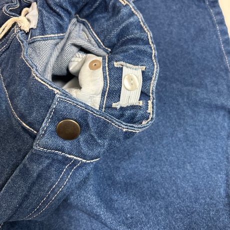 【Repose AMS】arc denim skirt - faded mid blue