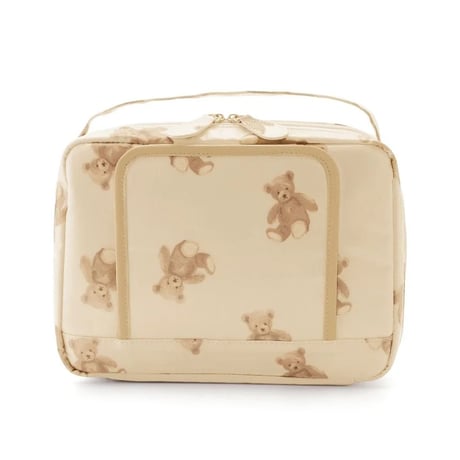 【 gelato pique 】 PPGG999155 ﾌｪｲﾊﾞﾘｯﾄﾓﾁｰﾌ柄おむつﾎﾟｰﾁ BEG