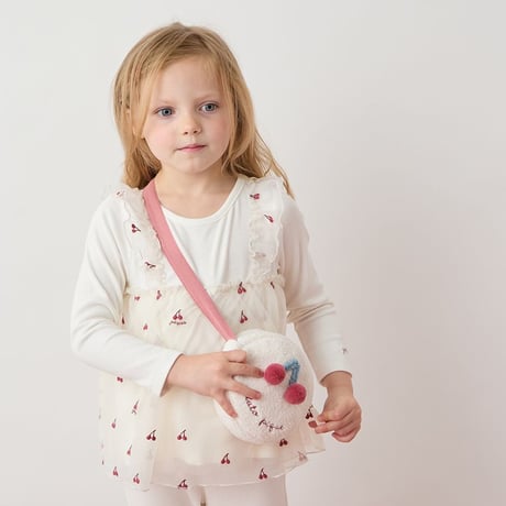【 gelato pique 】PKCT264440 KIDSﾁｪﾘｰ柄ﾁｭｰﾙﾌﾟﾙｵｰﾊﾞｰ IVR（size 90, 100）