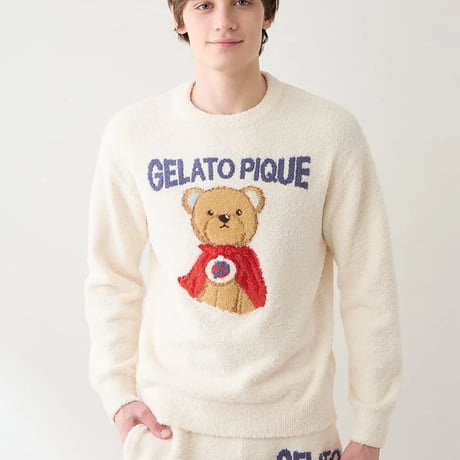 【 gelato pique 】PMNT264901 HOMME  HERO BEAR JQDﾌﾟﾙCRM(size L)