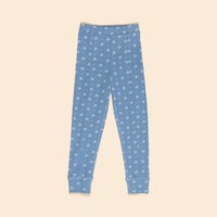 【 Apolina 】 SANDY SLIM JERSEY PANT - MOUNTAIN CALICO BLUE