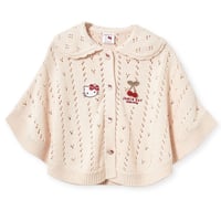 【 Jamie kay ×HELLO KITTY】 JBNT264907 ﾓﾁｰﾌ付きﾆｯﾄﾎﾟﾝﾁｮ IVR（size 70~90）