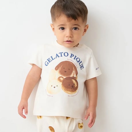 【 gelato pique 】PBCP264480 BABYｱﾆﾏﾙﾌﾞﾚｯﾄﾞ柄ﾛﾝｸﾞﾊﾟﾝﾂ CRM (size 80)