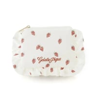 【 gelato pique 】 PWGB264595 ｽﾄﾛﾍﾞﾘｰ総柄ﾃｨｯｼｭﾎﾟｰﾁ OWHT