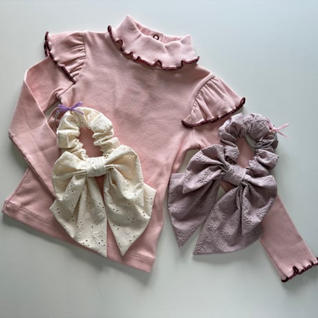 【mc】　Embroidery ribbon scrunchie mini