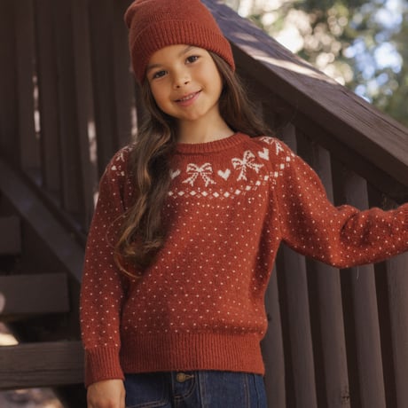 【 Rylee + Cru 】FAIR ISLE SWEATER RUBY