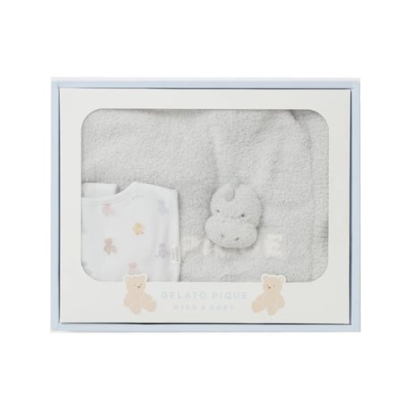 【 gelato pique 】PBGG259067 BABYﾍﾞｱﾌﾞﾗﾝｹｯﾄ&ｽﾀｲ２点ｾｯﾄ ｷﾞﾌﾄBOX GRN(ﾀﾞｲﾅｿｰ)