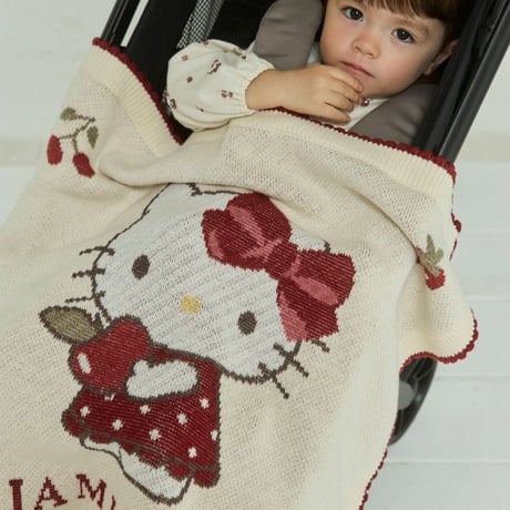 【 Jamie kay ×HELLO KITTY】 JKGG264908 ﾆｯﾄJQﾌﾞﾗﾝｹｯﾄ IVR