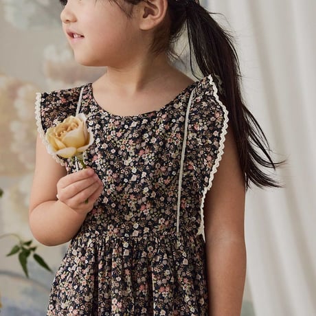 【 Jamie kay 】JKFO264139 ｺｯﾄﾝ花柄ﾜﾝﾋﾟｰｽLuca Floral BRW（size 80,90,100,110,120）