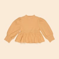 【 Apolina 】 MYA PEPLUM JERSEY TOP - TENT STRIPE