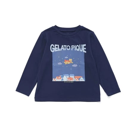 【 gelato pique 】PKCT264473 KIDSﾋｰﾛｰﾍﾞｱﾜﾝﾎﾟﾛﾝｸﾞTｼｬﾂNVY(size 100~110)